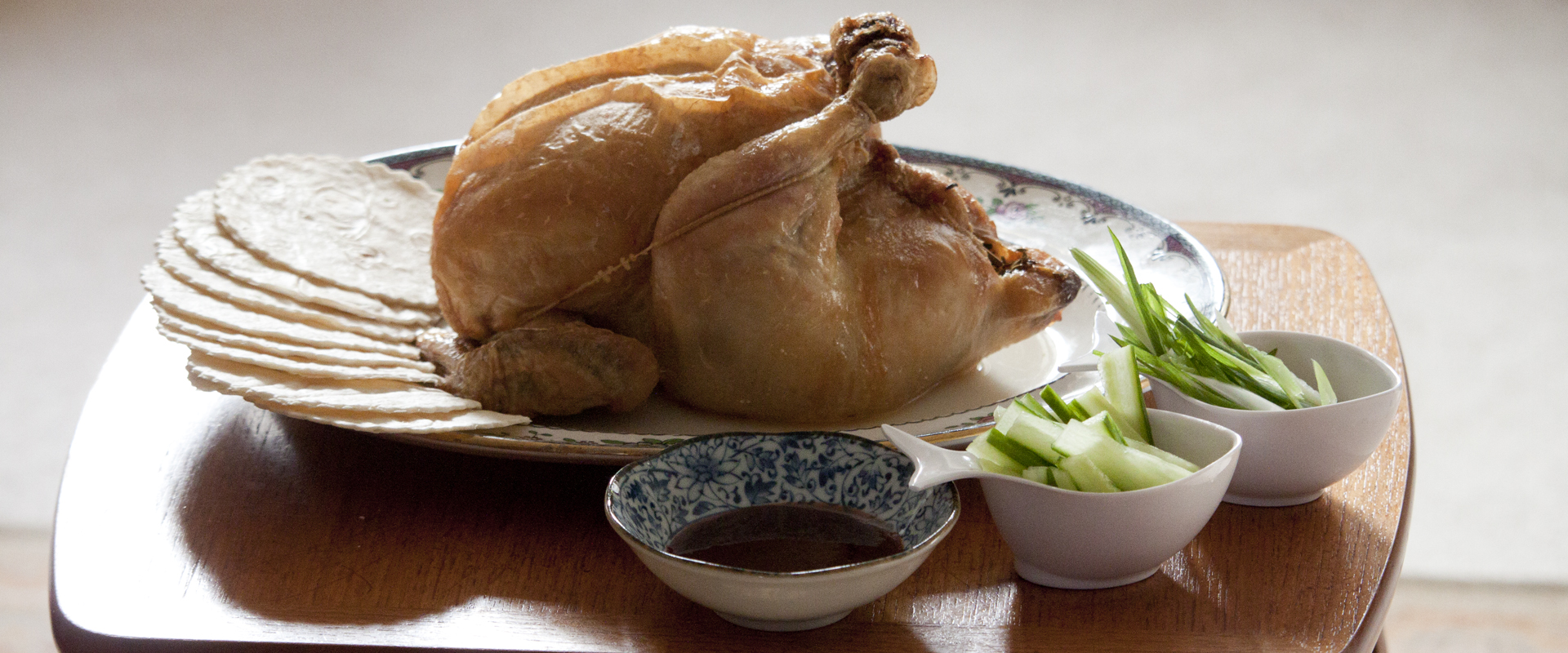 Aromatic Chicken With Pancake And BBQ Sauce